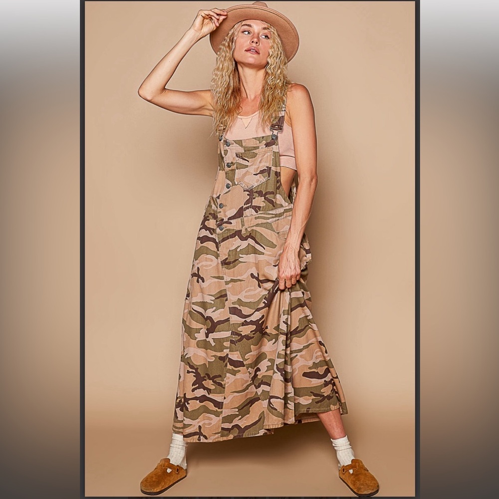 *NWT* POL Camouflage Maxi Jumper Dress Sz Medium